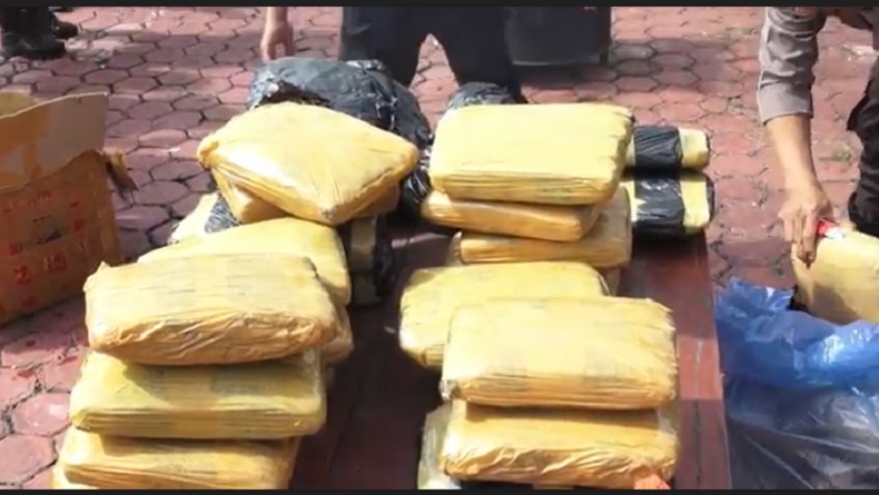 Ratusan Kg Ganja untuk Malam Tahun Baru yang Bakal Dikirim ke Jakarta Diamankan Polres Madina