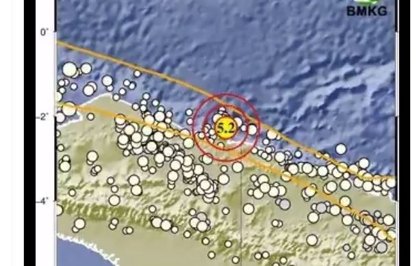 Gempa Terkini M5,2 Guncang Jayapura, Pusat di Laut Kedalaman 10 Km