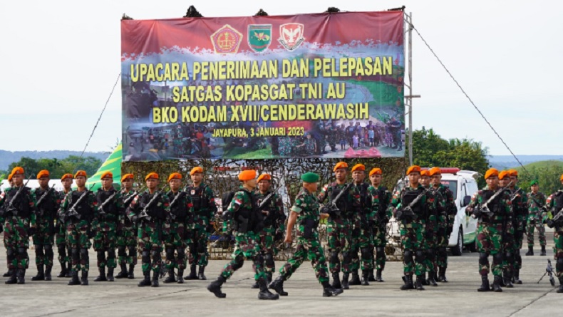 Sambut Pasukan Baru Kopasgat, Mayjen Saleh Mustafa: Selamat Datang di Bumi Cenderawasih