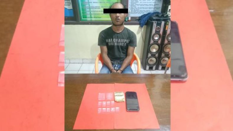 Pengedar 9 Paket Sabu di Bangka Tengah Ditangkap saat Nongkrong