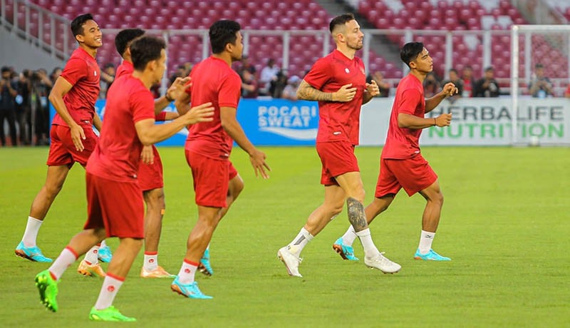 Latihan Akhir Timnas Indonesia Hadapi Vietnam Di Semifinal Piala AFF