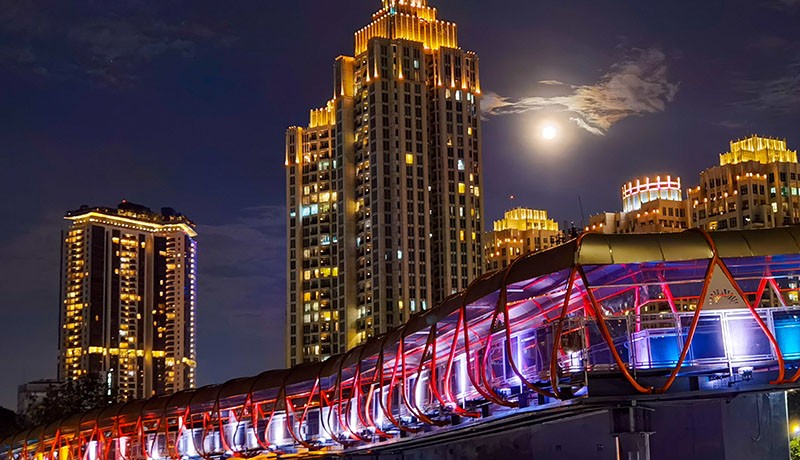 Warna-warni Skywalk Penghubung Stasiun-Halte di Kebayoran Lama Jaksel - Bagian 4