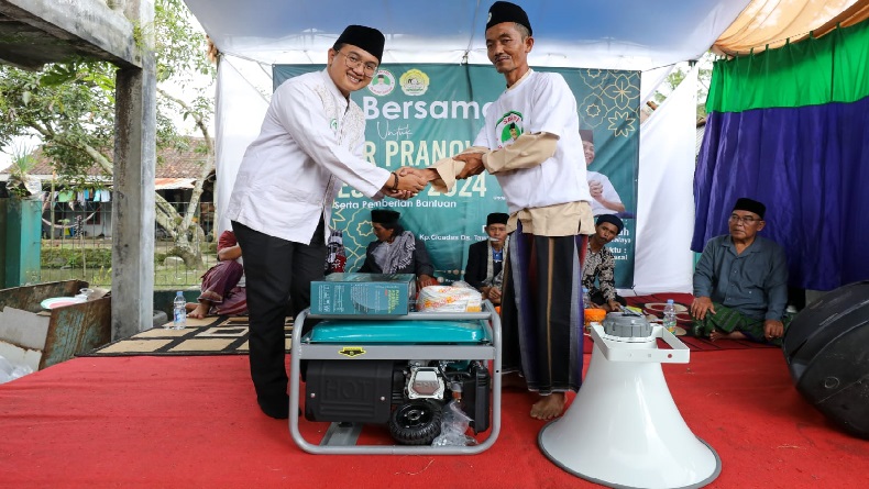 Relawan SDG Jabar Bantu Genset dan Pengeras Suara untuk Ponpes Al-Barkah Tasikmalaya 