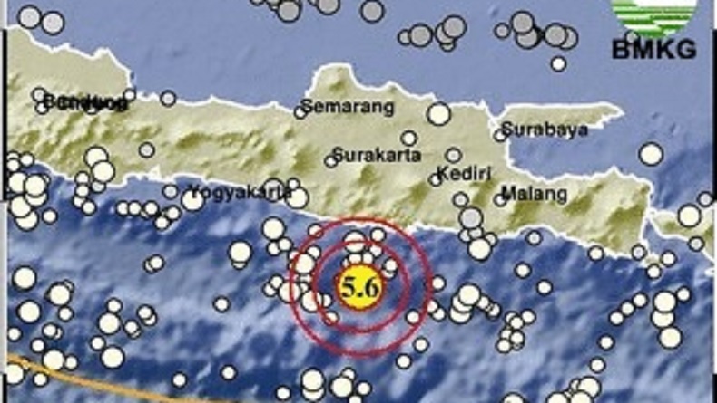 Gempa Terkini Magnitudo 5,6 Guncang Pacitan