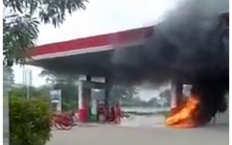 Motor Thunder Terbakar saat Isi BBM, Polisi Akan Periksa Pegawai SPBU 