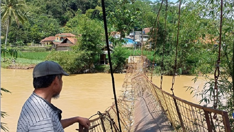 Jembatan Gantung Putus di Talaga Majalengka Selesai Diperbaiki, Segera Diuji Coba