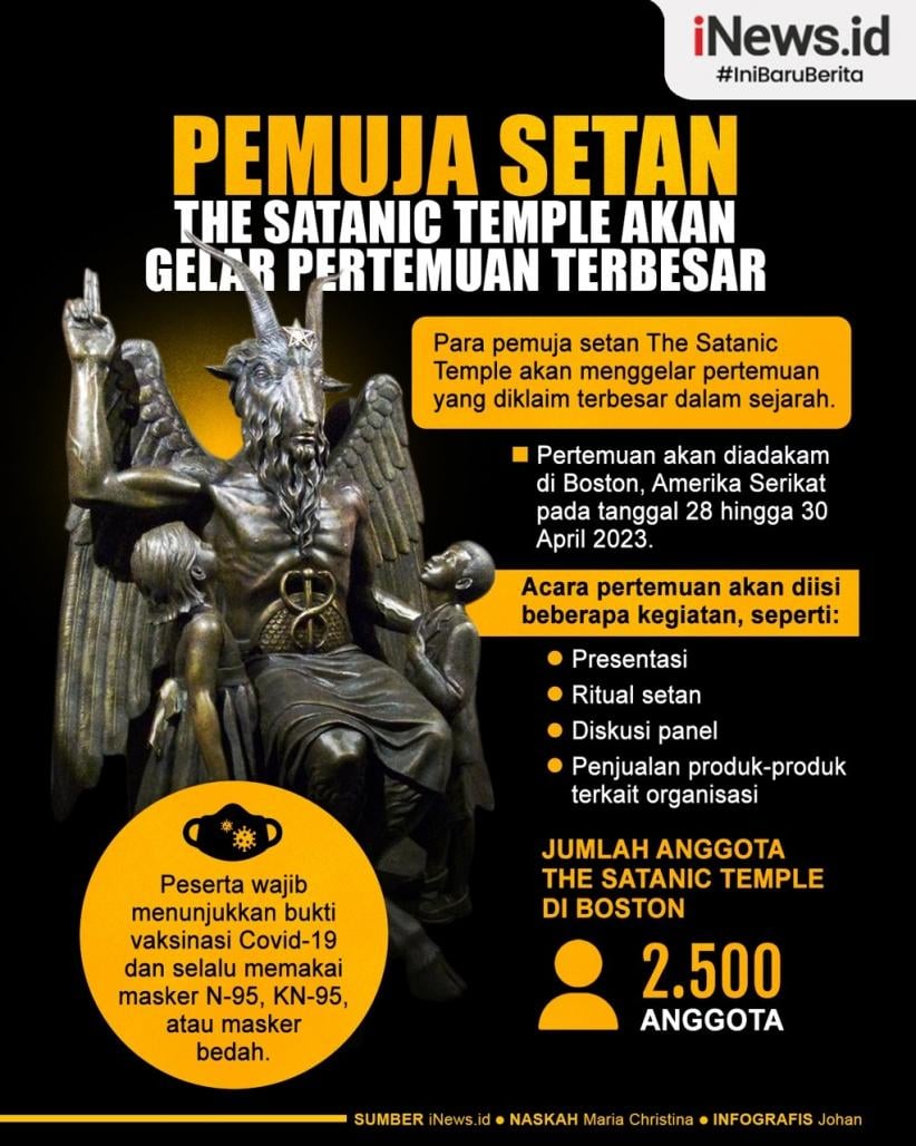 Infografis Pertemuan Pemuja Setan Terbesar dalam Sejarah Akan Digelar di Boston