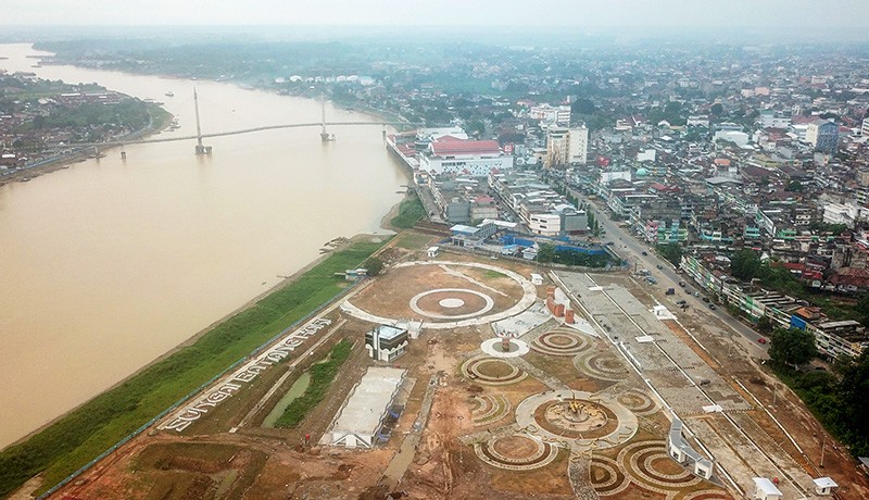 Proyek Taman Tepi Sungai Batanghari Sebesar Rp35 M Molor Pembangunannya - Bagian 1