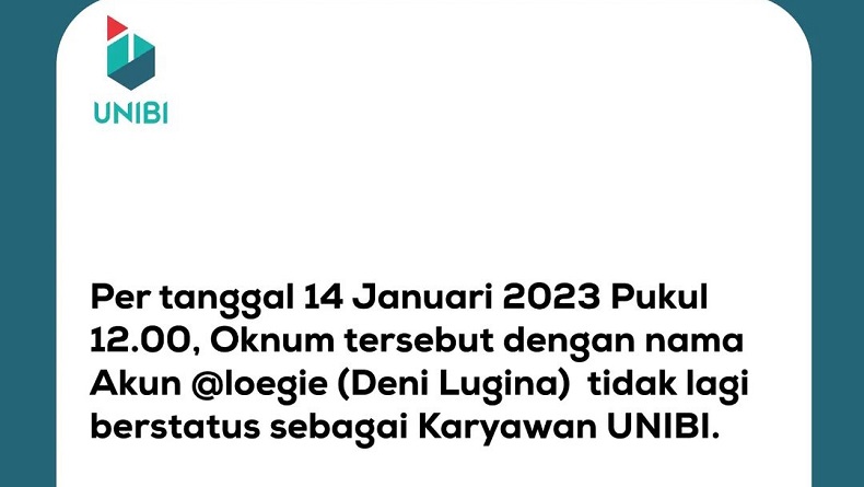 Karyawan Unibi Bandung Dipecat, Diduga gegara Hina Presiden Jokowi