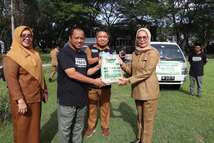 Wabup Bone Bolango Lepas Distribusi 2 Ton Infaq Beras dari Paskas Gorontalo 