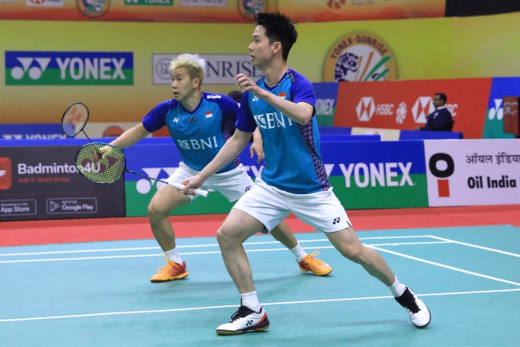Hasil Indonesia Masters 2023: Cedera, Kevin/Marcus Mundur saat Lawan Ganda China