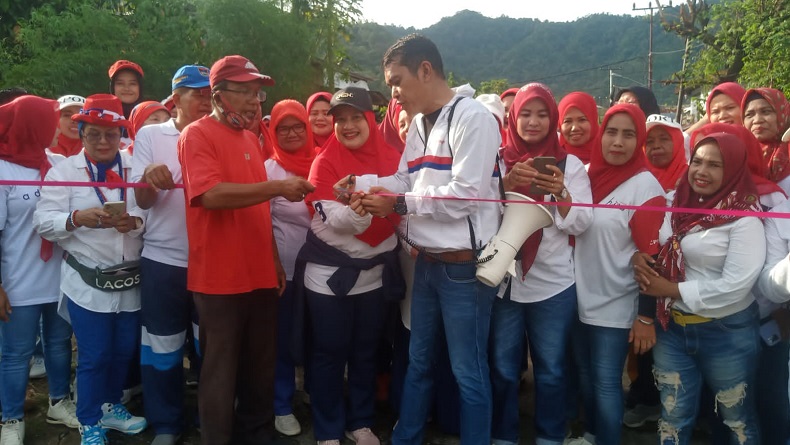 Senam dan Jalan Sehat Partai Perindo Sumbar Disambut Antusias Ratusan Emak-Emak