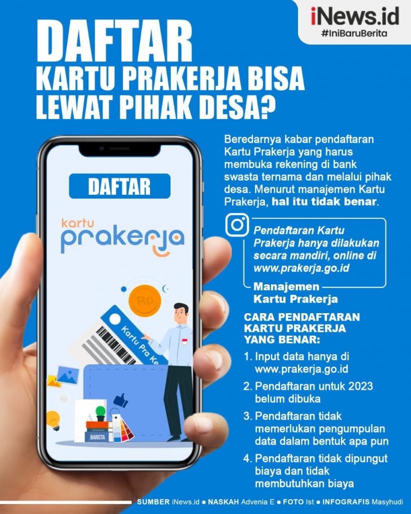 Infografis Daftar Kartu Prakerja Bisa Lewat Pihak Desa? 
