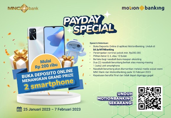 Payday Special, Buka Deposito Online di MNC Bank dan Menangkan Grand Prize Smartphone!