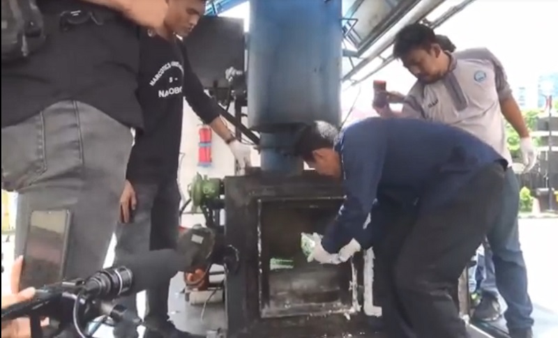 44 Kg Sabu Hasil Tangkapan Polrestabes Makassar Dimusnahkan dengan Cara Dibakar Pakai Mesin