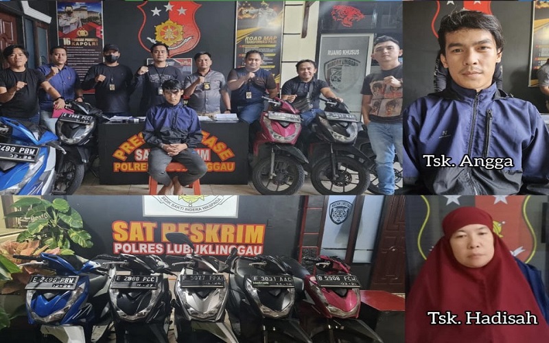 Ibu dan Anak Penjual Motor Bodong di Lubuklinggau Ditangkap, Barang Bukti dari Jakarta