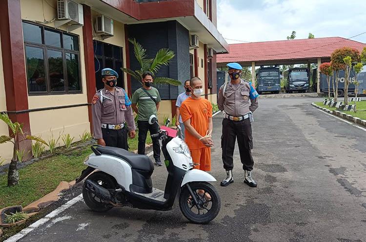 Menyaru Cari Kerja, Residivis Ditangkap Bawa Kabur Motor Juragan Tempe