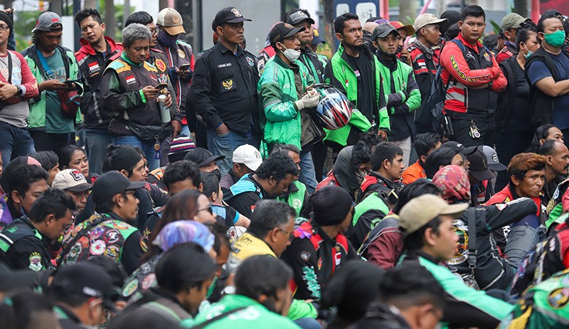 Tolak ERP, Ratusan Driver Ojek Online Datangi Balai Kota Jakarta - Bagian 4