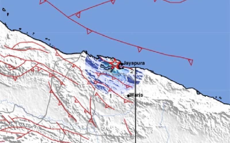 Gempa Terkini M4,1 Guncang Jayapura Dini Hari, Berpusat di Darat