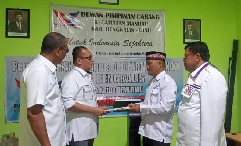 Terima SK Pengurus, DPD Partai Perindo Bengkalis Target 1 Fraksi di DPRD