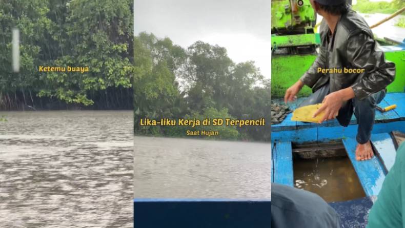 Kisah Guru Arungi Sungai demi Ngajar di SD Terpencil Sidoarjo: Perahu Bocor, Jumpa Buaya