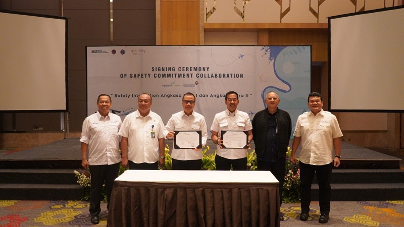 Angkasa Pura I dengan Kemenhub dan Kemnaker Sepakati Komitmen Keselamatan di Bulan K3