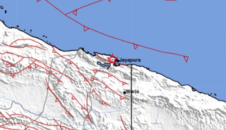 Gempa Terkini 2 Menit yang Lalu M 3,7 Guncang Jayapura, Kedalaman 10 Km