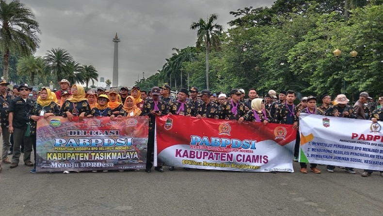 Anggota PABPDSI asal Jabar Ikut Aksi Nasional di Istana Negara, Perjuangkan Hak BPD