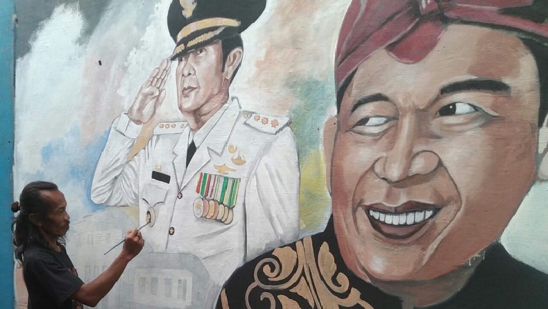 Kreatif, Dinding Gang di Cimahi Selatan Disulap Jadi Media Lukisan