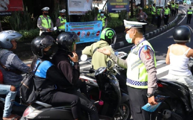 Polresta Denpasar Tilang 244 Pelanggar Lalin selama Operasi Keselamatan Agung 2023