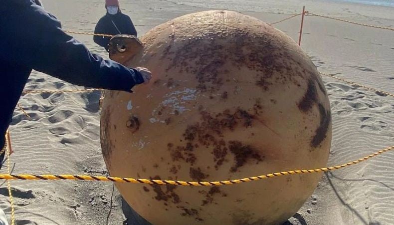 Bola Besi Misterius 300 Kg Muncul di Pantai Jepang, Netizen: Telur Godzilla!