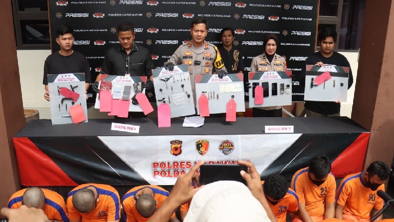 4 Komplotan Pelaku Curanmor yang Resahkan Warga Karawang Digulung Polisi