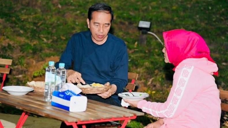 Jokowi dan Iriana Bermalam di IKN, Santap Nasi Goreng hingga Mi Godog