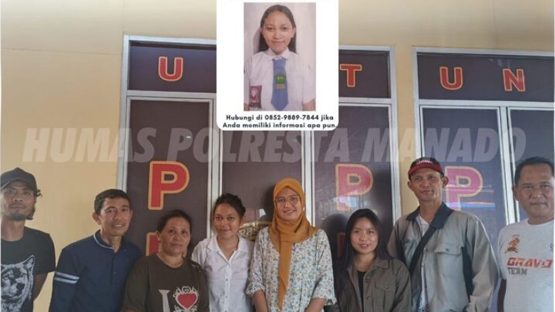 Sempat Dikabarkan Hilang, Gadis Cantik Ini Diamankan Polresta Manado