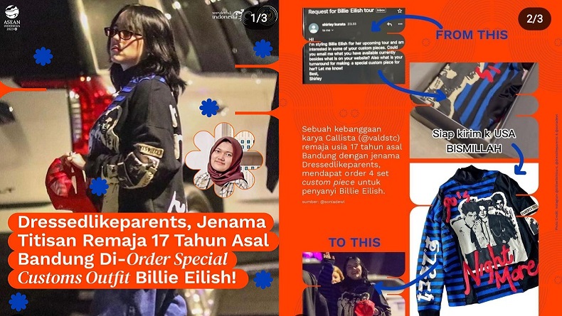 Wow Keren, Outfit Rancangan Desainer Muda Bandung Dipakai Penyanyi Dunia Billie Eillish