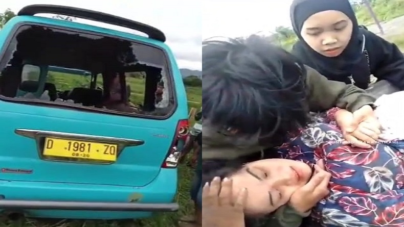 Kecelakaan Angkot Tabrak Ibu Hamil dan Balita di Pameungpeuk Bandung, 1 Orang Tewas