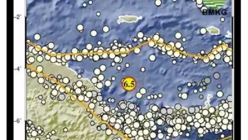 Gempa Terkini Magnitudo 6,5 Guncang Keerom Papua