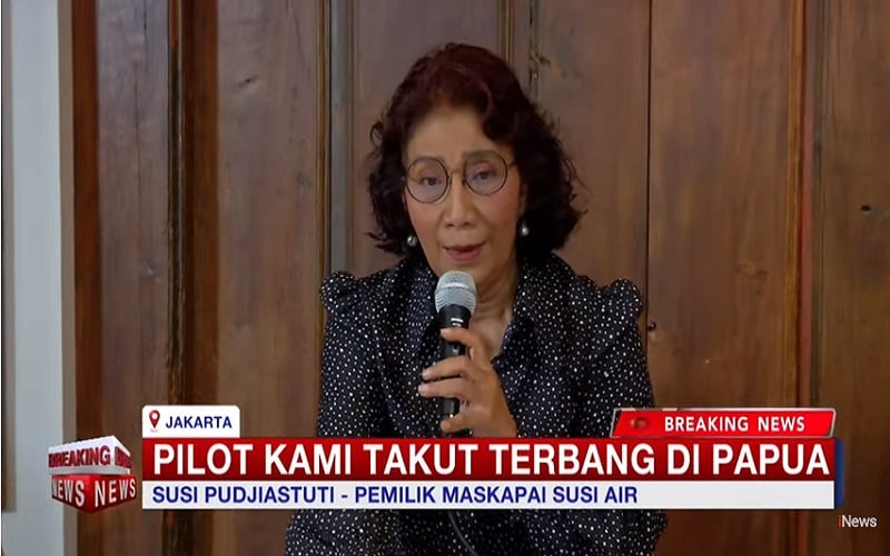 Susi Sebut Pilot Takut Terbang di Papua