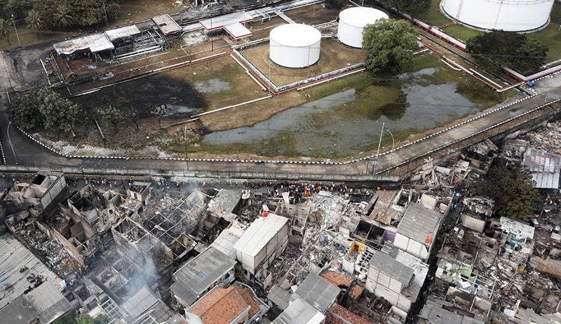 Penampakan dari Udara Dampak Kebakaran Depo Pertamina Plumpang - Bagian 1