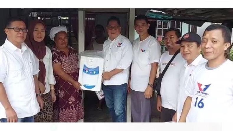 Peduli UMKM, Partai Perindo Bagikan Bantuan Dispenser ke Pelaku Usaha Kecil di Kotamobagu