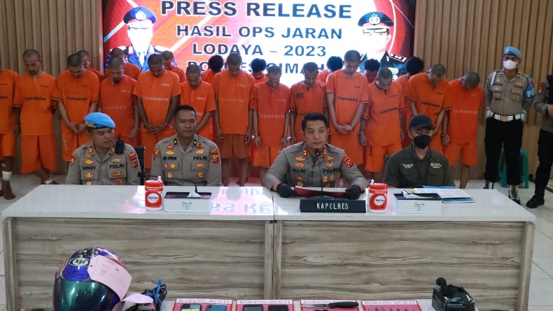 22 Tersangka Curanmor yang Resahkan Warga Cimahi Ditangkap, 4 di Antaranya Ditembak