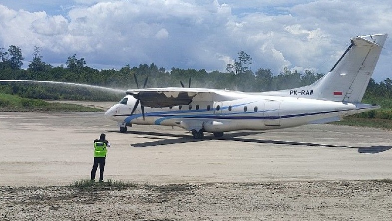 Pesawat Trigana Ditembak KKB usai Lepas Landas di Bandara Dekai Yahukimo