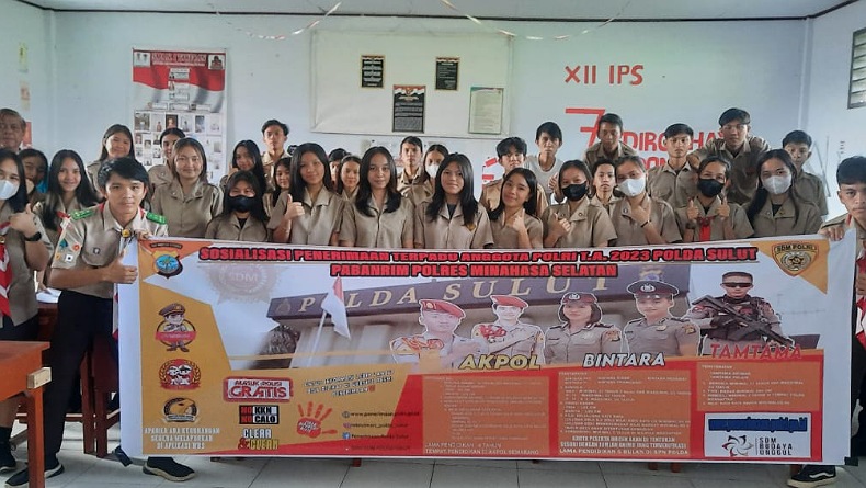 Polres Minahasa Selatan Datangi Sekolah-sekolah, Ajak Siswa Daftar Anggota Polri