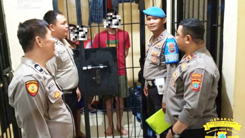 Perwira Pengawas Polresta Manado Cek dan Kontrol Tahanan, Pastikan Keadaan Tetap Aman