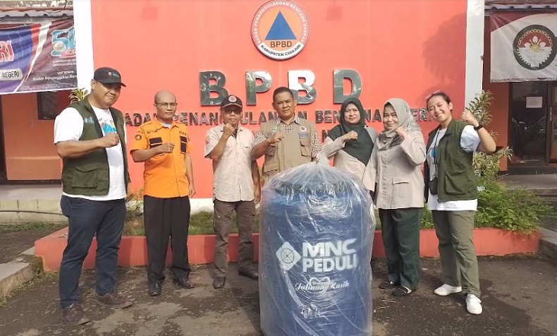 MNC Peduli Salurkan 8 Toren Air kepada Masyarakat Terdampak Gempa Cianjur