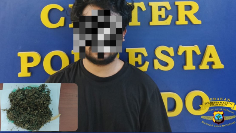Pesan Ganja lewat Jasa Pengiriman, Warga Halmahera Utara Ini Ditangkap di Manado