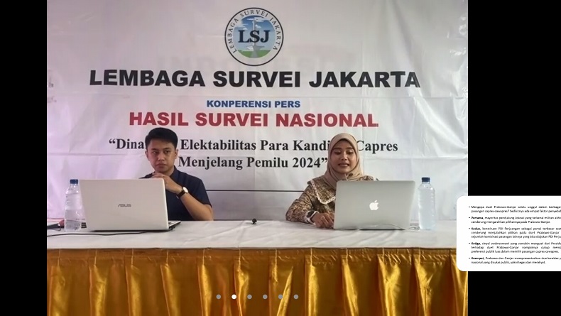 Survei LSJ: Prabowo Kokoh di Posisi Teratas Daftar Elektabilitas Capres 2024
