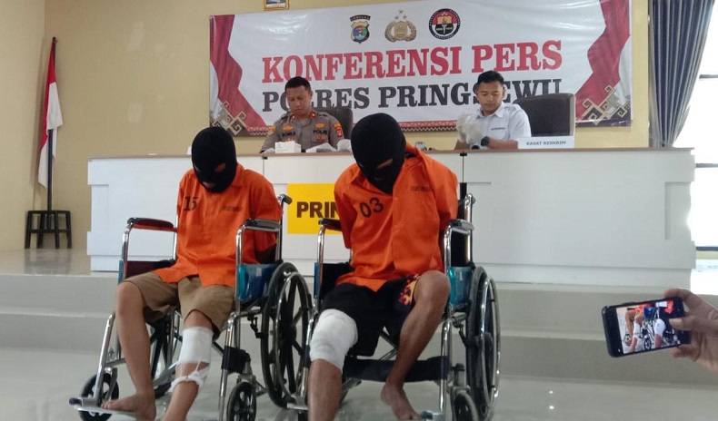 Melawan saat Ditangkap, 2 Maling Motor di Pringsewu Didor Polisi