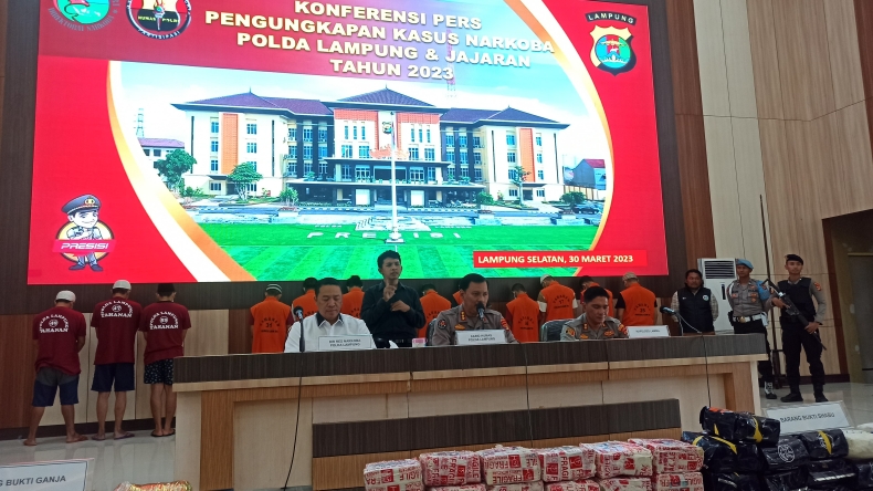 Bongkar 9 Kasus Narkoba, Polda Lampung Gagalkan Peredaran 102,7 Kg Sabu ke Pulau Jawa
