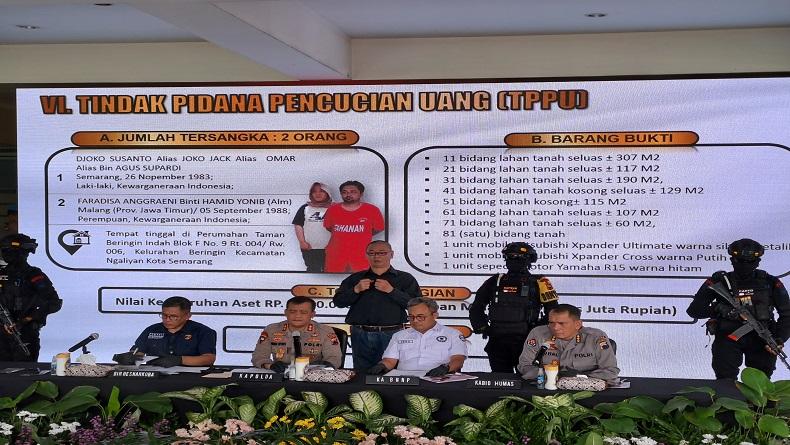 Polda Jateng Tangkap Pasutri Bisnis Narkoba di Semarang, Total Aset Rp8,5 Miliar
